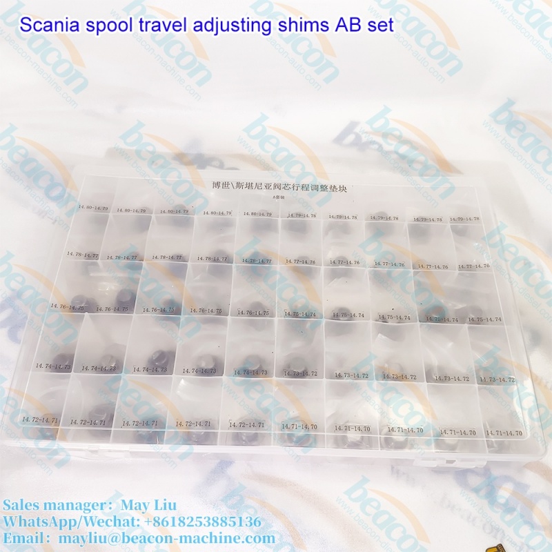 Pump Nozzle Spring Adjustment Gasket And Spool Travel Adjusting Shims For Scania Injector