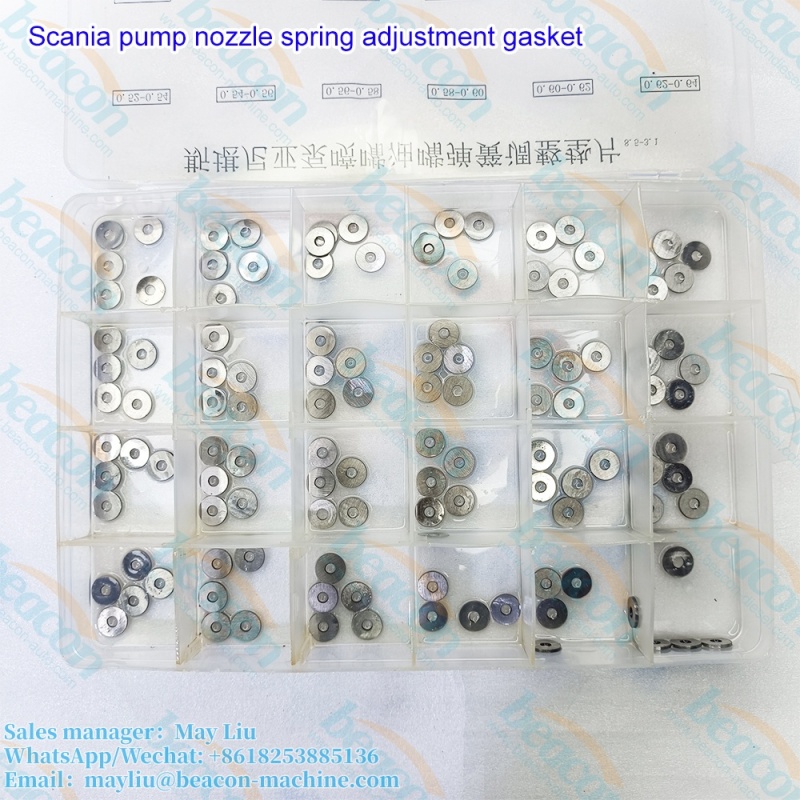 Pump Nozzle Spring Adjustment Gasket And Spool Travel Adjusting Shims For Scania Injector