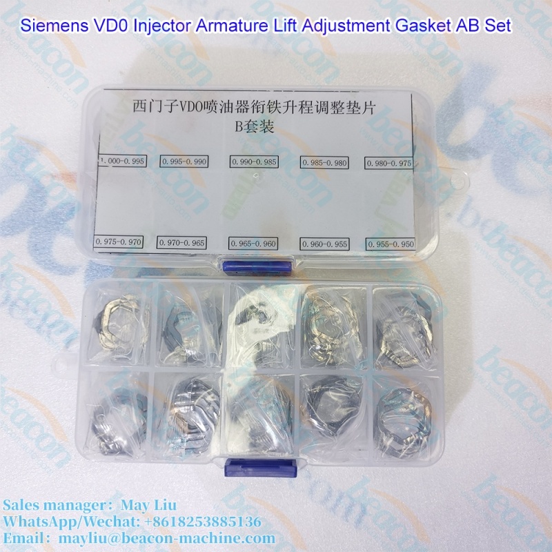 Armature Lift Adjustment Gasket and Adjusting Spacer for Siemens Injector 