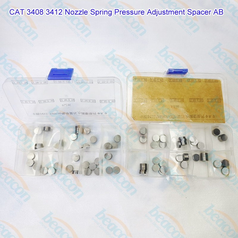 Fuel Injector Needle Valve Stroke Cylindrical Gasket and Spring Pressure Adjustment Shim for CAT 3408/3412 Injectors