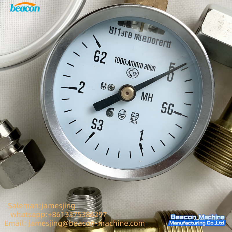 J62 VE fuel pump internal cavity pressure gauge