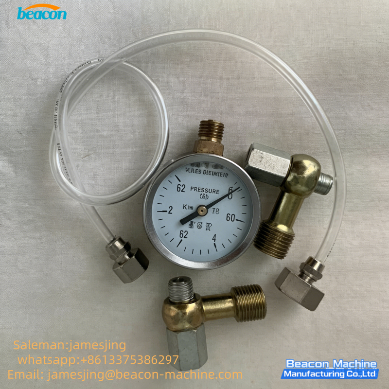 J62 VE fuel pump internal cavity pressure gauge