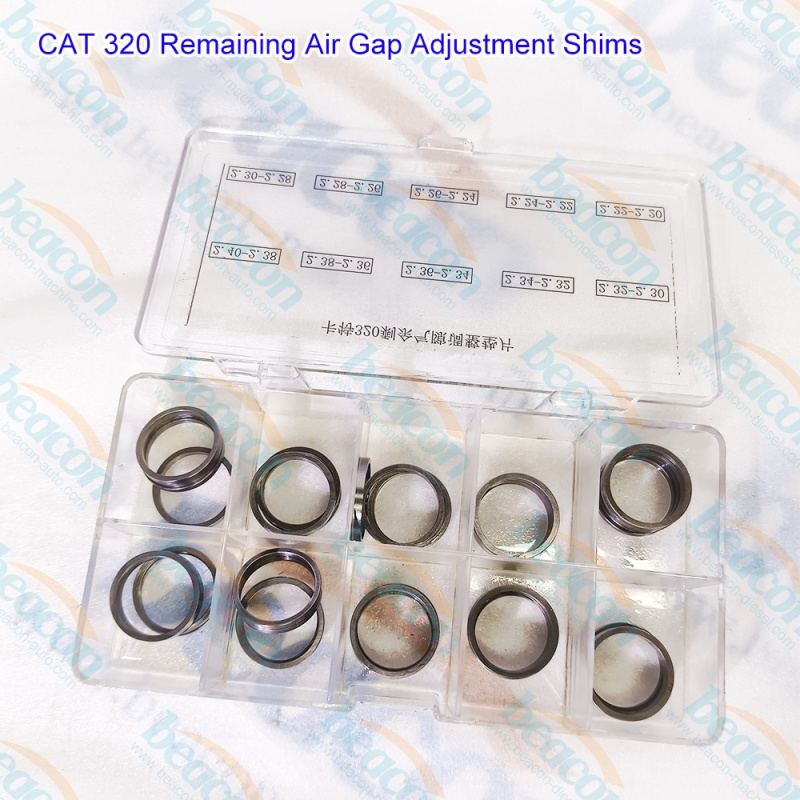 Adjustment shims for CAT 320 fuel injectors