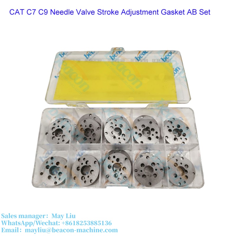Injector nozzle valve lift adjustment shims for CAT C7 C9 C-9 injectors